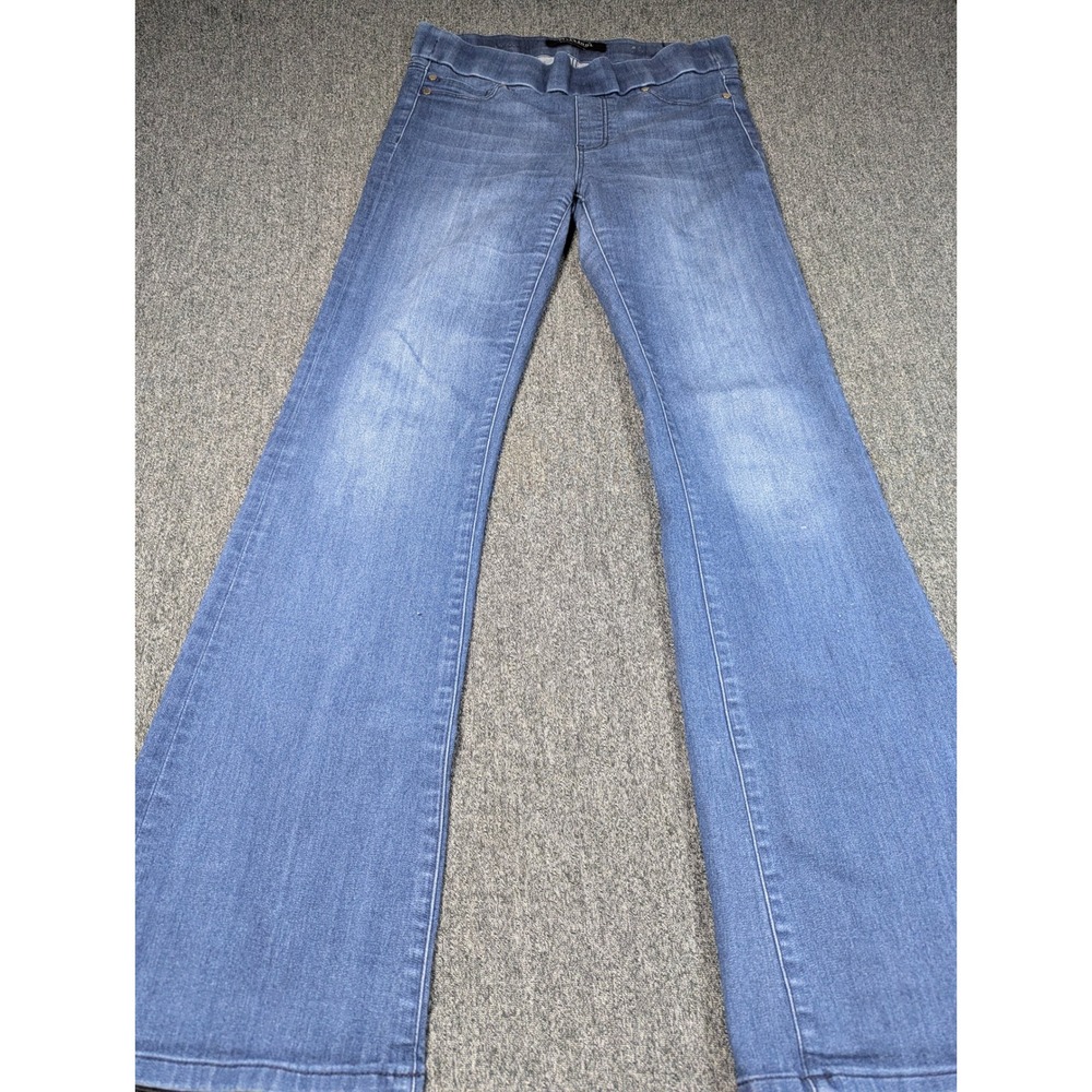 Liverpool Jeans Company Womens Blue Pull On Flare Jeans Medium Wash Size 8